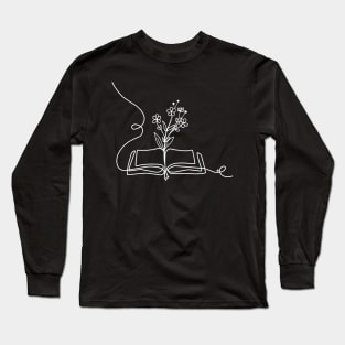 Flowers growing from book Long Sleeve T-Shirt